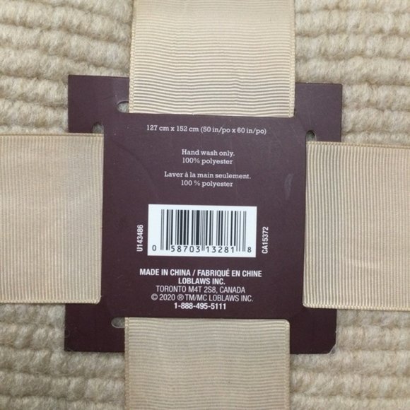 LIFE AT HOME Ribbed Sherpa Throw, NWT - Picture 2 of 4